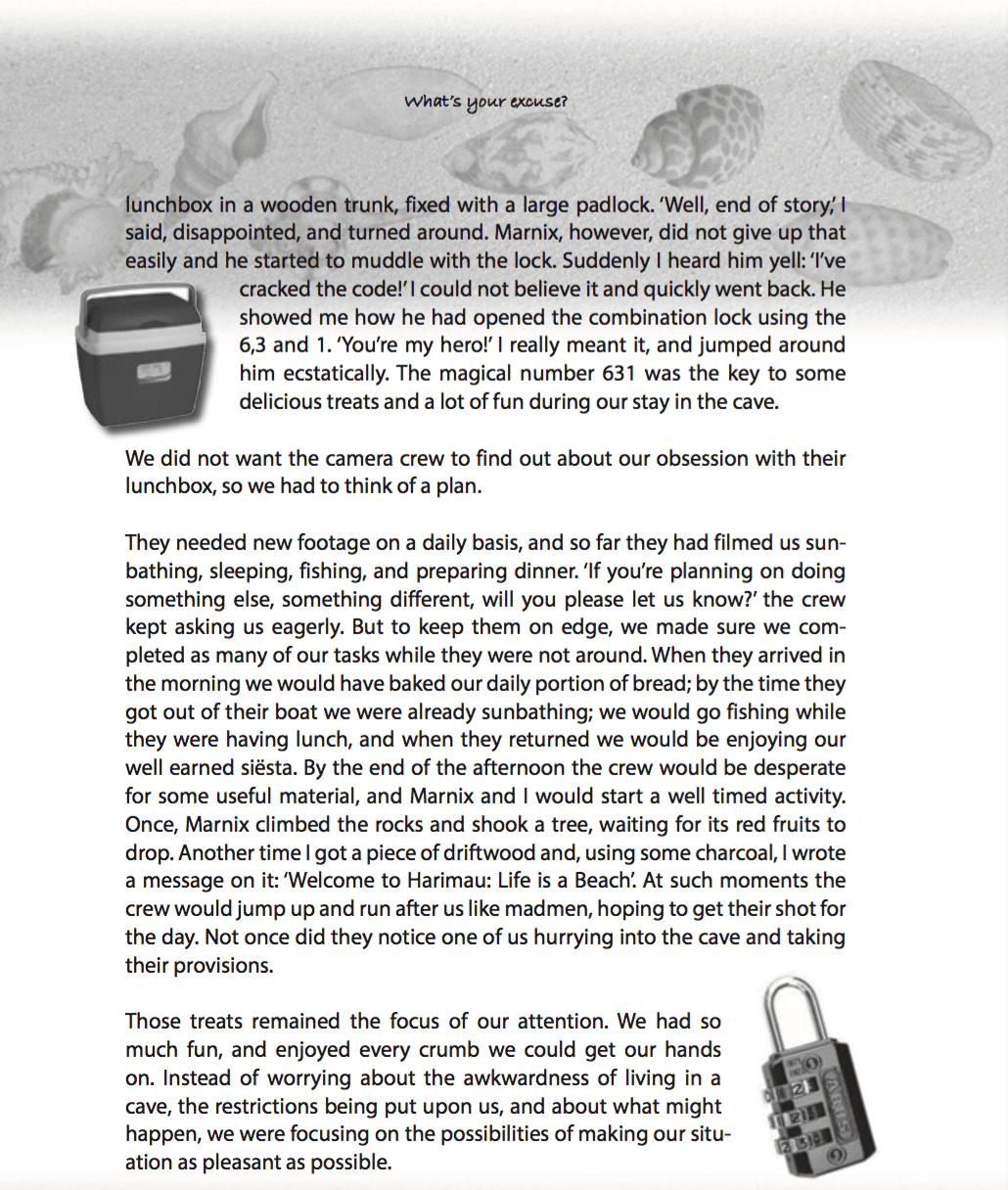 How I stole food during the Survivor TV show