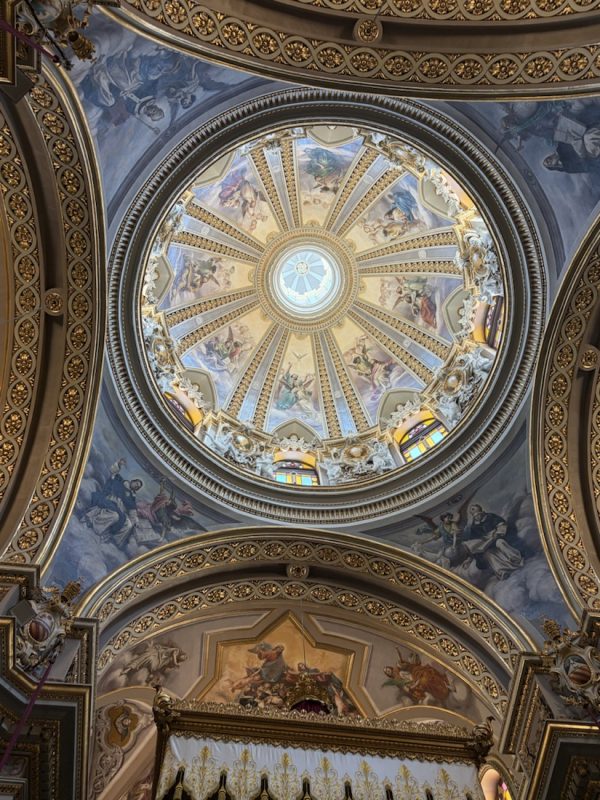 malta-cathedral-dome Ceiling inside St. John's Co-Cathedral in Malta