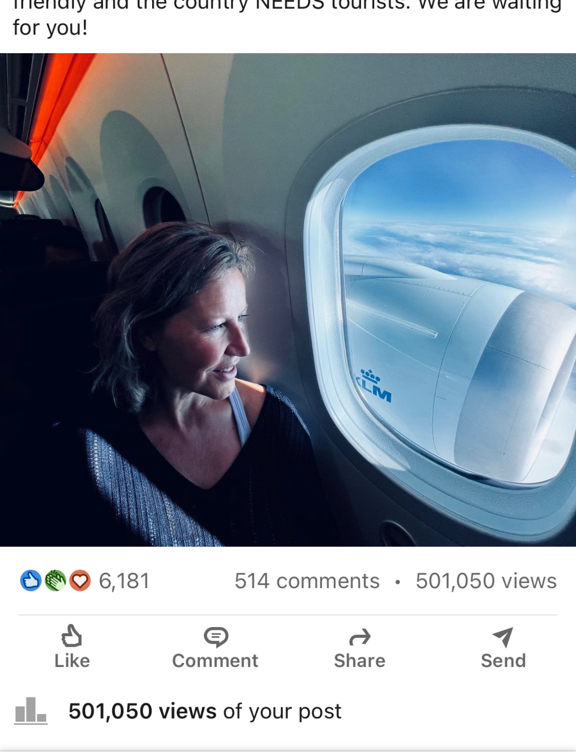 LinkedIn post about Covid testing rules with hundreds of thousands of views