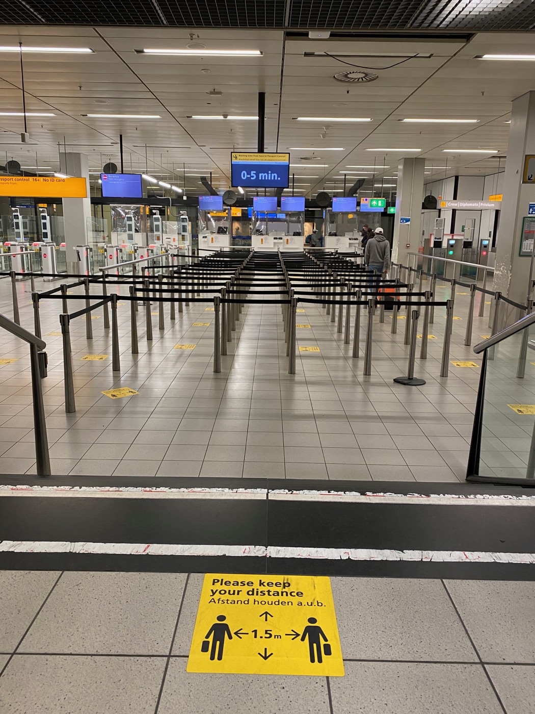 Empty airport during the Covid pandemic