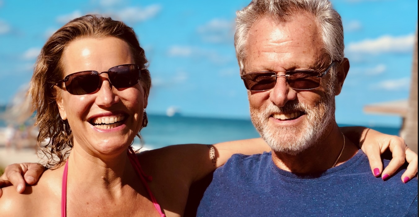 Esther Jacobs with her father